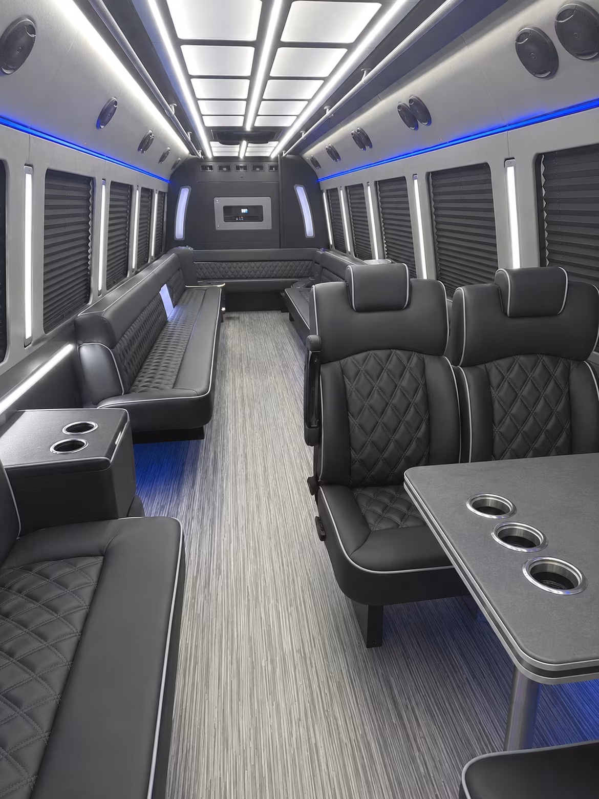 bismarck 25 passenger party bus inside