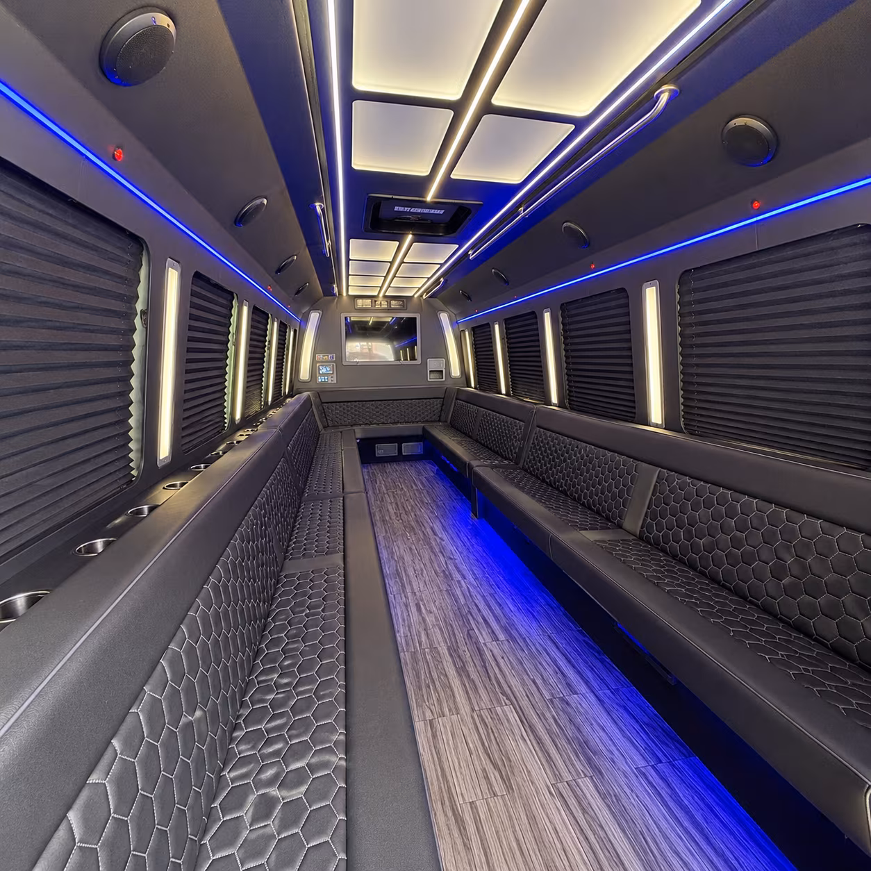 bismarck 30 passenger party bus interior