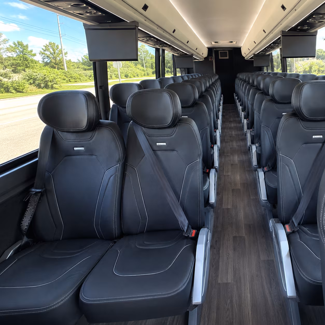 bismarck 47 passenger charter bus inside