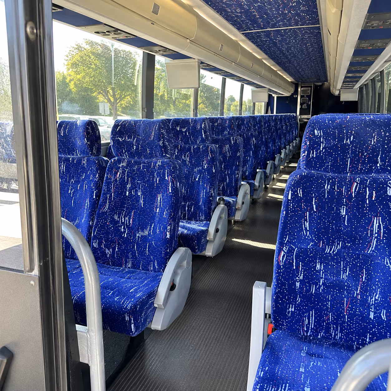 bismarck 50 passenger charter bus inside