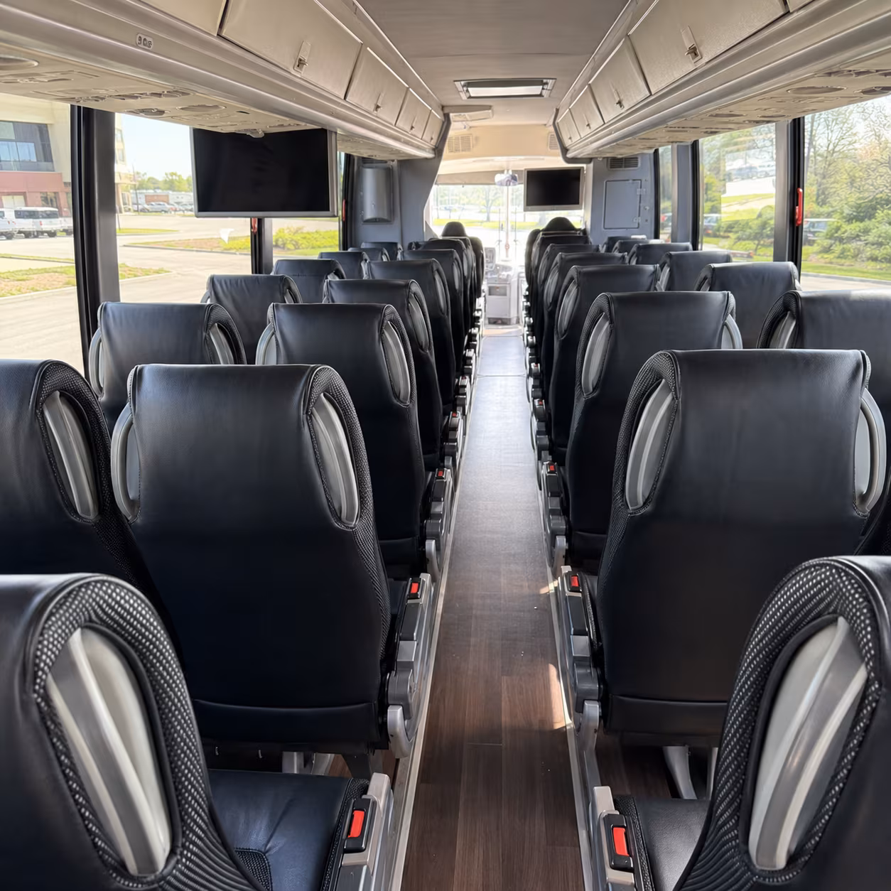 bismarck 56 passenger charter bus inside