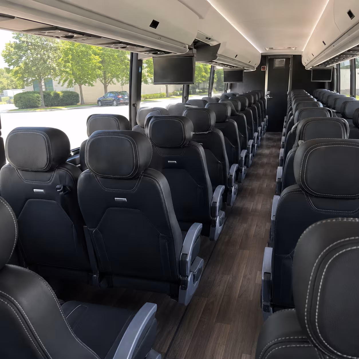 bismarck 56 passenger charter bus interior